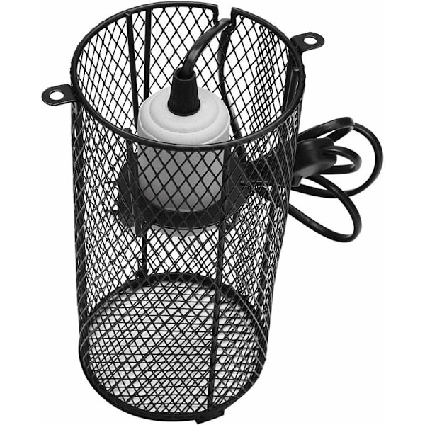 Reptil Keramisk Lampe, Opvarmet Lampeholder Lampeklokke med Afbryder til Dyr Padder Snake Lizard Skildpadde (EU)