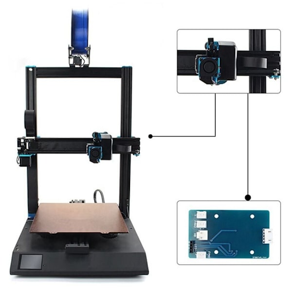 3D-printer tilbehør dele Hot End PCB-adapterkort og 20-bens kabelkit til 3D-printer X1