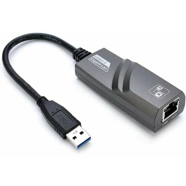 USB Ethernet 3.0 - RJ45-sovitin, mahdollistaa 1000 Mbps LAN-verkkoyhteyden, yhteensopiva Windows 10/8.1/8/7/Vista/XP, Mac OS 10.6 ja uudempi, Lin