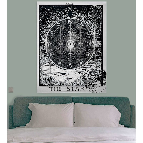 Tarot-inspirerad väggbonad, strandhandduk, strandpläd, lätt absorberande för sommarbad, duschhandduk, sovrumsmatta, strandfilt, väggdekoration