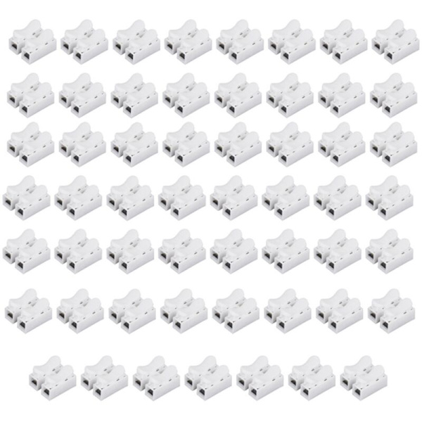 55 stk Push Quick Wire Cable Connectors, Spring Loaded Connector Kit og White Cable Connector Terminal Block