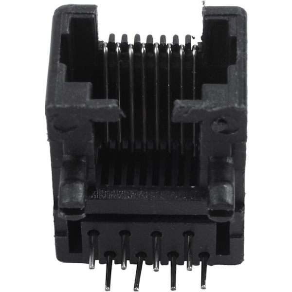 20 stk. RJ45 8P8C netværks-PCB-stik til computerinternet, sort