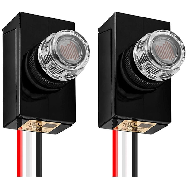 Automatisk fotoelektrisk sensor fra skumring til daggry, egnet til de fleste udendørs hardwired-lamper