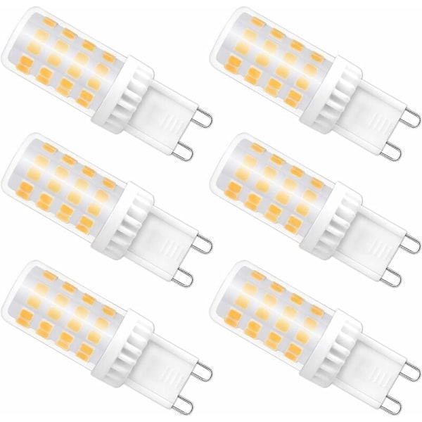 G9 LED-lampor dimbara, 4W motsvarande 40W halogen, 480 LM, varmvit 3000K, standard G9-sockel, 360° rotationsvinkel, för takbelysning, kök,