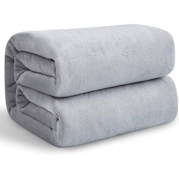 Knusende Blød Grå 150x200 cm Tæppe Ekstra Blødt & Varmt Fleece Tæppe Sofa Tæppe/Sofa Tæppe Fluffy Mikrofiber Tæppe Sengetæppe Sengetæppe