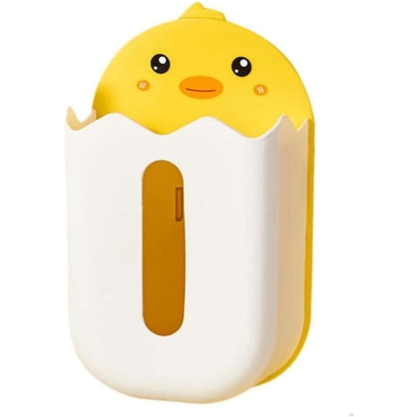 Vakkert og søtt silkeboksdeksel plast kreativ liten gul kylling knust eggformet serviettholder tissueboks dispenser praktisk