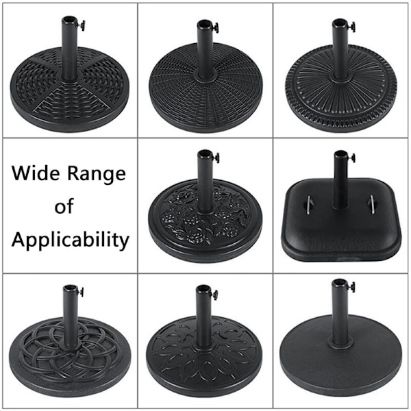 2 sæt udendørs parasol base stativ reservedele parasol base stativ hul ring stopper dæksel og hætte