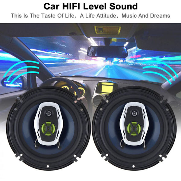 2 st 6,5 tum 600W 16 cm universella bilkoaxiala Hifi-högtalare Auto Audio Music Non-Destructive Stereo-högtalare