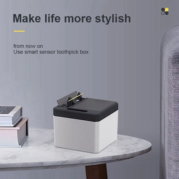 Intelligent Induktion Tandpetare Box Automatisk Pop-Up Elektrisk Tandpetare Maskin Innovativ Hem Blå