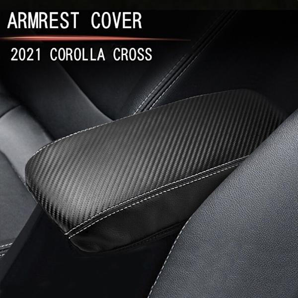 Bilfiber Center Console Cover Armrest Box Läderskyddsplatta för 2021 2022 RHD C