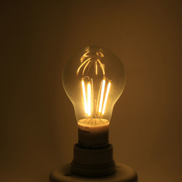 12V E27 COB LED Filament Pære, 360 Graders Dæmpbar Lys, Ny (4W Varmt Hvid)