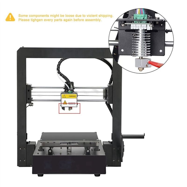 2X för I3 Hotend 12V med 2 st Härdat Stål 0,4 mm Munstycken V6 Extruder 3D-utskrift