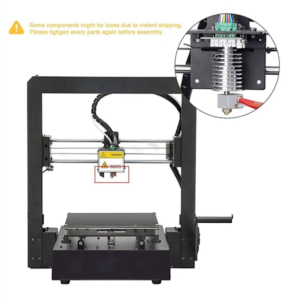 2X for I3 Hotend 12V med 2 stk Herdede Stål 0,4 mm Dyser V6 Ekstruder 3D-utskrift