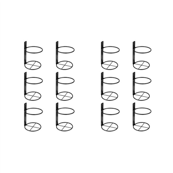 Väggmonterat vinställ, 12-pack väggmonterat vinställ, metallflaska display dekor tema väggförvaring