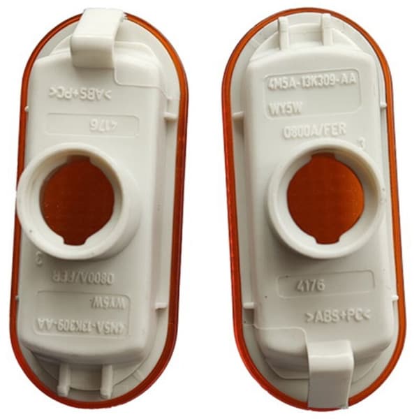 1 Par Vit Sidomarkörlampa Blinkande 4M5A-13K309-AA för Focus 2 2005-2008