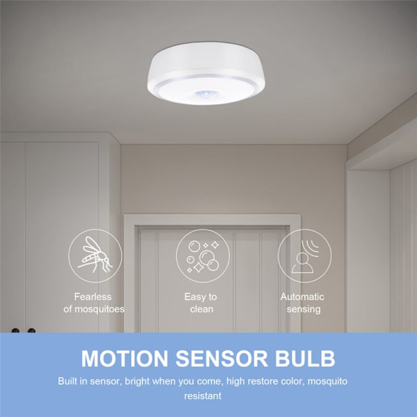 15W rörelsesensorlampa - Superljus rörelseaktiverad LED-lampa med PIR-infraröd rörelsesensor