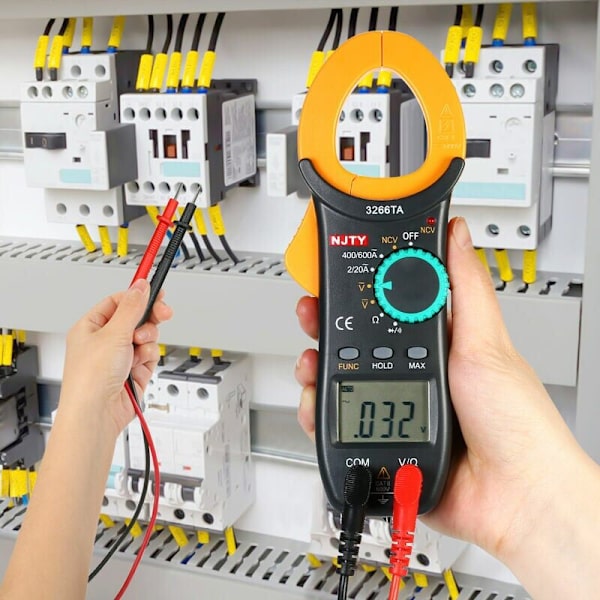 Digitalt tangamperemeter, automatisk rækkevidde, 2000 tællinger - kapacitans kontinuitet hørbar, multimeter, pen tester, tangamperemeter--