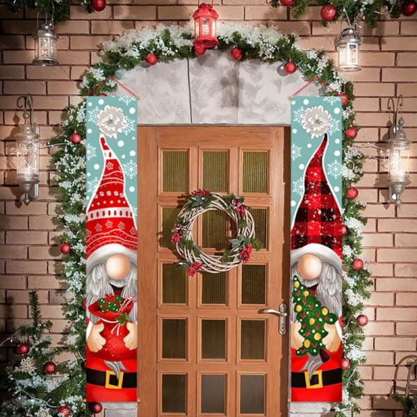 Julegardin Kreativ Tegneserie Gammel Dekoration Vers Santa Claus Hængende Godt Nytår, B