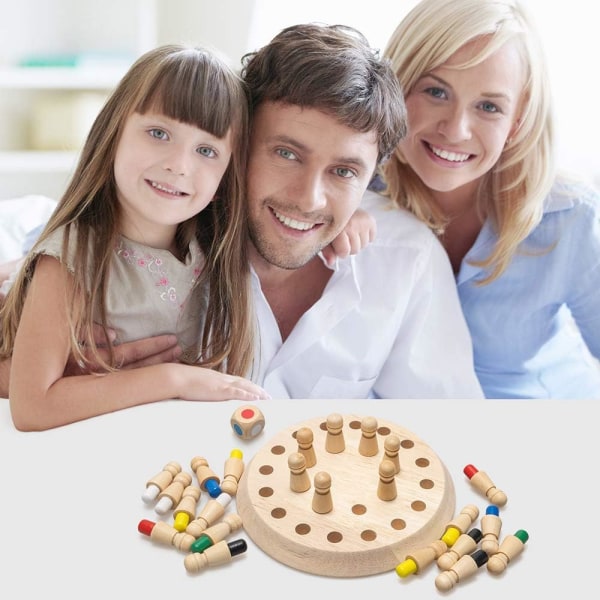 Tre Memory Match sjakkspill for barn, pedagogiske smarte logikkspill og hjernetrim for barn Tidlig utdanning Familiefest Uformelle gaver