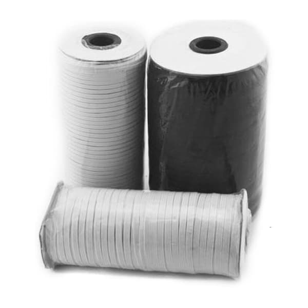 90 meter lång DIY flätad elastisk bandkabel stickning syband, svart, 0,3 centimeter