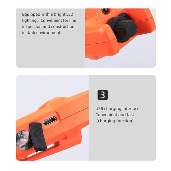Hög precision optisk mätare laddningsbart batteri fiberoptisk effektmätning, -70-+10Dbm