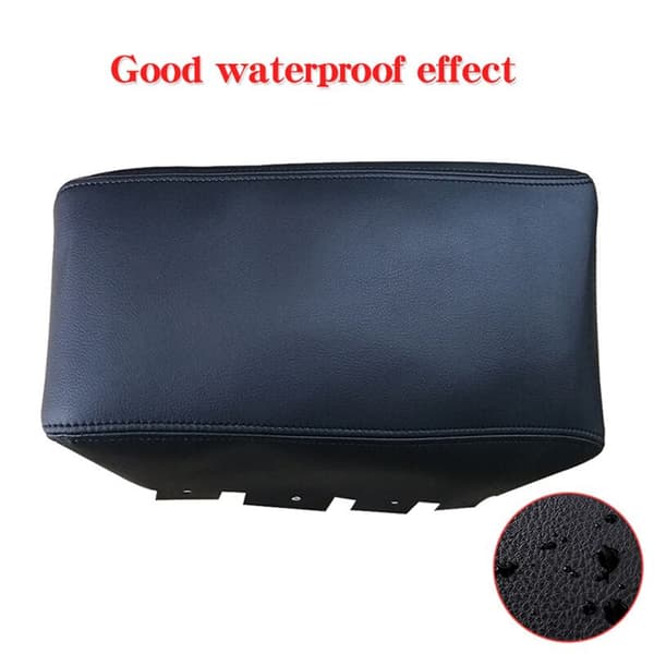 Bil Central Control Armrest Læder Cover Sticker Trim til Teana 2013-2018 Sort