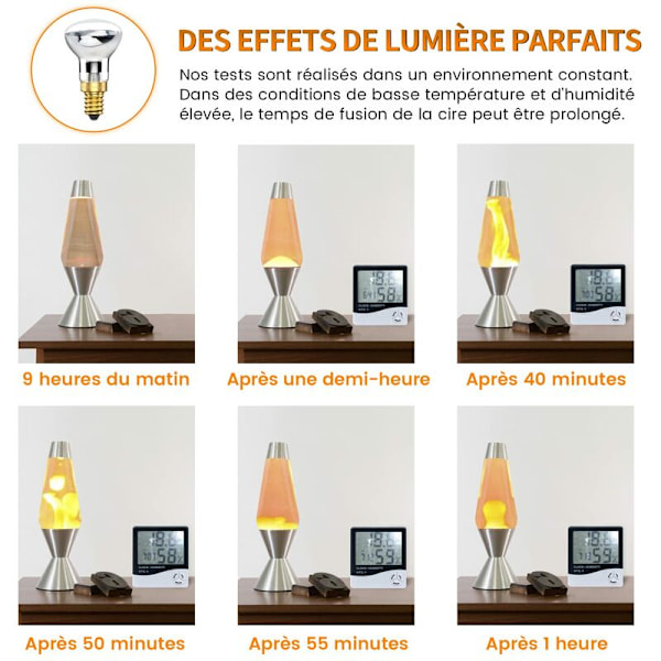 25W E14 Lava Lampe Pære R39 Reflektor Pære Glødepære 25W E14 R39 Lava Lampe Pære (4 stk) [Energiklasse A++]