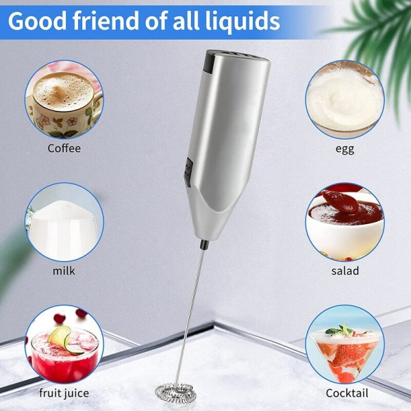Melkeskummer Håndholdt Skummer Visp Mini Blender Høy Effekt Elektrisk Skum Maker Blender