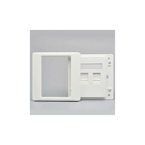 CAT6 Gigabit-verkkoseinäliitäntä naaras-naaras - Kaksoisläpivienti RJ45 LAN - Suora Internet-virtapistoke (86x86mm, 1 kpl)