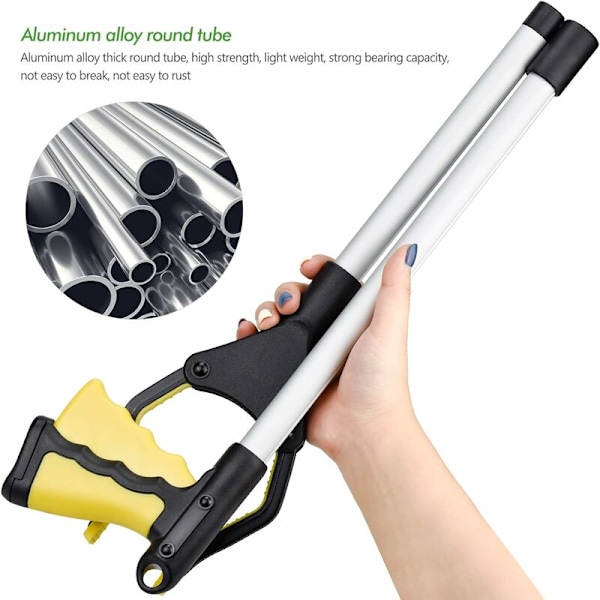 Scavenger Tools 32 Tommer, Teleskopisk Griber Hjælpemiddel til Handicappede Aluminium Griber til Opsamling af Affald, Affaldskovl, 3 stk.