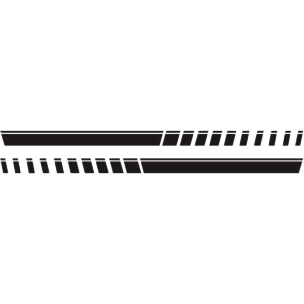 2 stykkers bilsidedekaler Vinyldekaler Lange striper-dekaler Vanntett for DIY-klistremerke Bilstyling (svart)