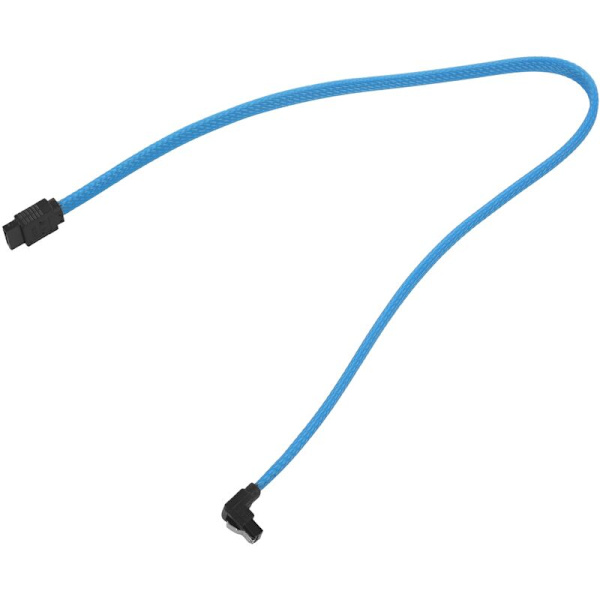 50cm Sata 3.0 III Sata3 7Pin datakabel 6Gb/S SSD-kablar hårddisk datakabel med nylonjacka med hårddisk och nylonjackad version (blå)