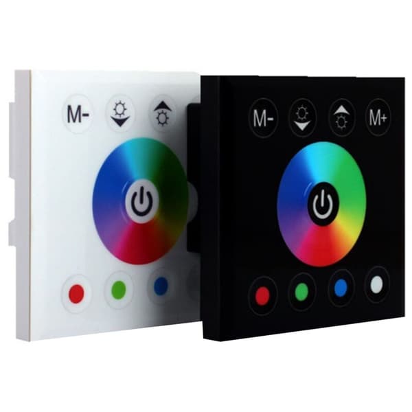 DC12V-24V RGB/RGBW Touch Screen Controller Glaspanel Dimmer Controller til LED Strip Lampe Hvid