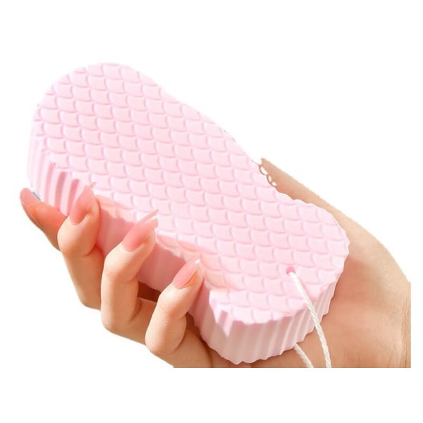 Exfoliating Bath Sponge, Body Scrub Sponge for Cleaning Pink