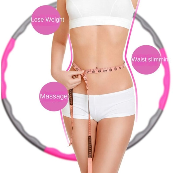 Hula Hoop, Better Sense Hoola Hoop til voksne - 8 aftagelige sektioner - 2lb vægtet Hoola Hoop til træning - Glat og blød bærbar hoop med Ju