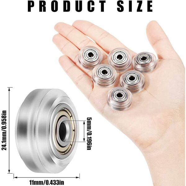 8 stk 3D-printer plastskive 3D-printerhjul 625ZZ lineærlager Kompatibel med for CR10, 3