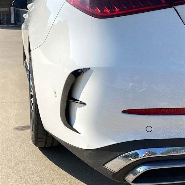 Bilens bakre stötfångarläpp splitter spoiler luftutlopp trim lock för C-klass W206 2022+ (svart)