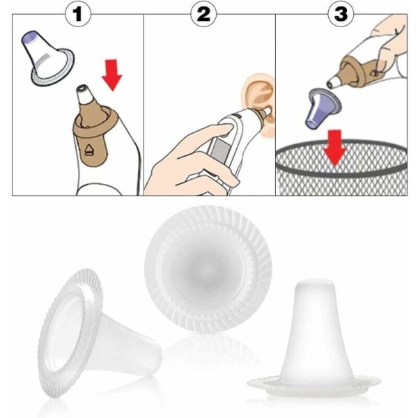 Örontermometer Utbytbara Skyddslock Ersättningslock för Digital Termometer 100st