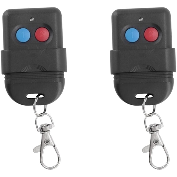 2X 8 Dip Switches 330Mhz Smart Copy Remote Control Fixed Code 2 Channel Duplicator for Garage Door Opener or Alarm System