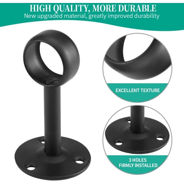 Gardinstangsbeslag til Gardinstang, Loftmontering, Gardinstangs Holder, 2 Stykker