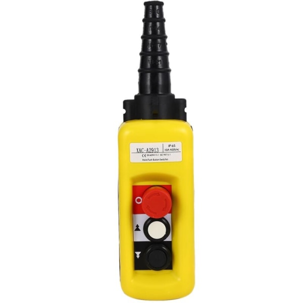 Lift Control Pendant XAC-A2913 Waterproof Portable Push Button Switch with Electric Lift Handle, 2 Buttons with Two Speeds and Emergency Stop Functi