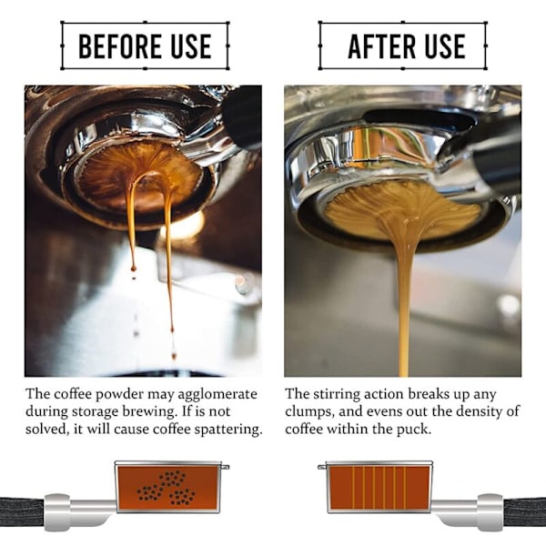 Kaffeomrörare, Kaffeomrörningsverktyg för Dispensering, Nåltyp Dispenser, Kaffetamper Dispenser A