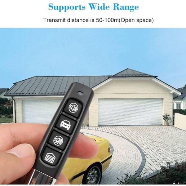 3 stk. Universal 4 knapper nøgle garageportåbner fjernbetjening duplikator ny garageport fjernbetjening 433MHZ