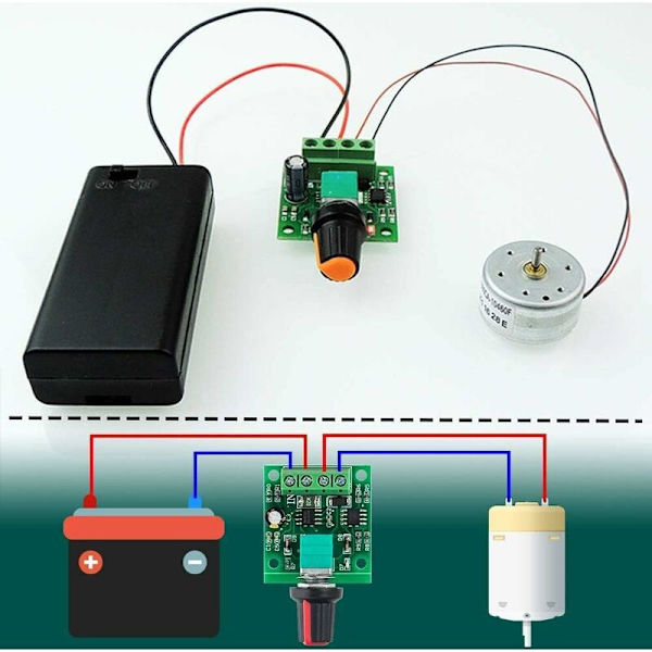 4 st 1,8v 3v 5v 6v 7,2v 12v 2A PWM-varvtalsregulator DC-motorspänningsregulator, LED-spänningsregulator dimmer, justerbar kontrollbrytare