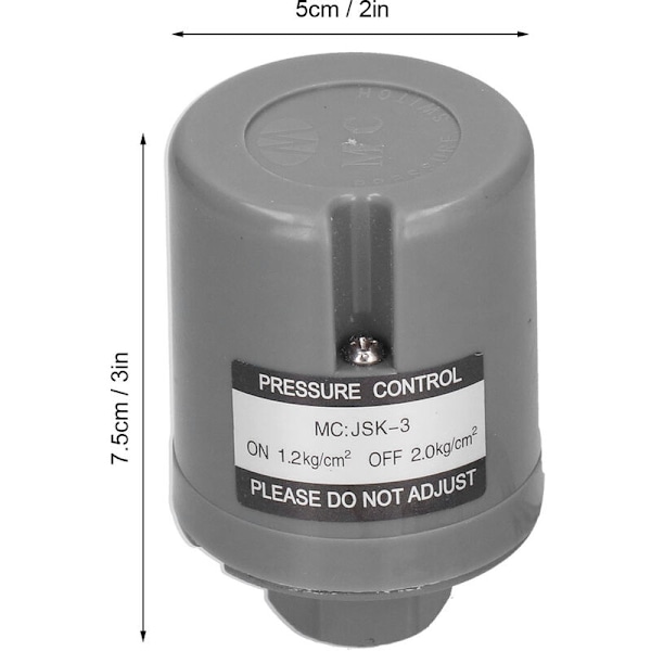 Industriel Automatisk Vandpumpe Trykkontaktstyring Enkelt Drift Vandpumpe Start Stop Vandpumpe Drift 3/8in 220V 1,2‑2,0kg/cm² JSK‑3A