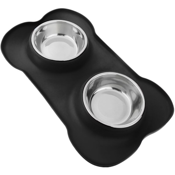 2x1 mat- og vanndispenser på svart base