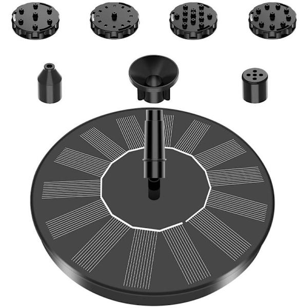 1,5 W:n aurinkolähde, 160 mm:n suihkulähdepumppu, kalanlampun lyhty, automaattinen vesisuihku, kelluva vesiriipus, pieni vesipumppu