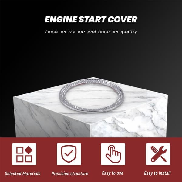 Motorstart-stop-ring-trim-dæksel til Sport 2014-2018 Range - L405 2013-2018