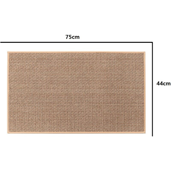MINKUROW Køkkenmåtte foran vask, vaskbar, skridsikker gummi og vaskbar, jutefarve (1 stk. til 44x75cm)