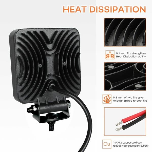 126W 6000K LED-arbetsljusramp Spot Beam Dimljus